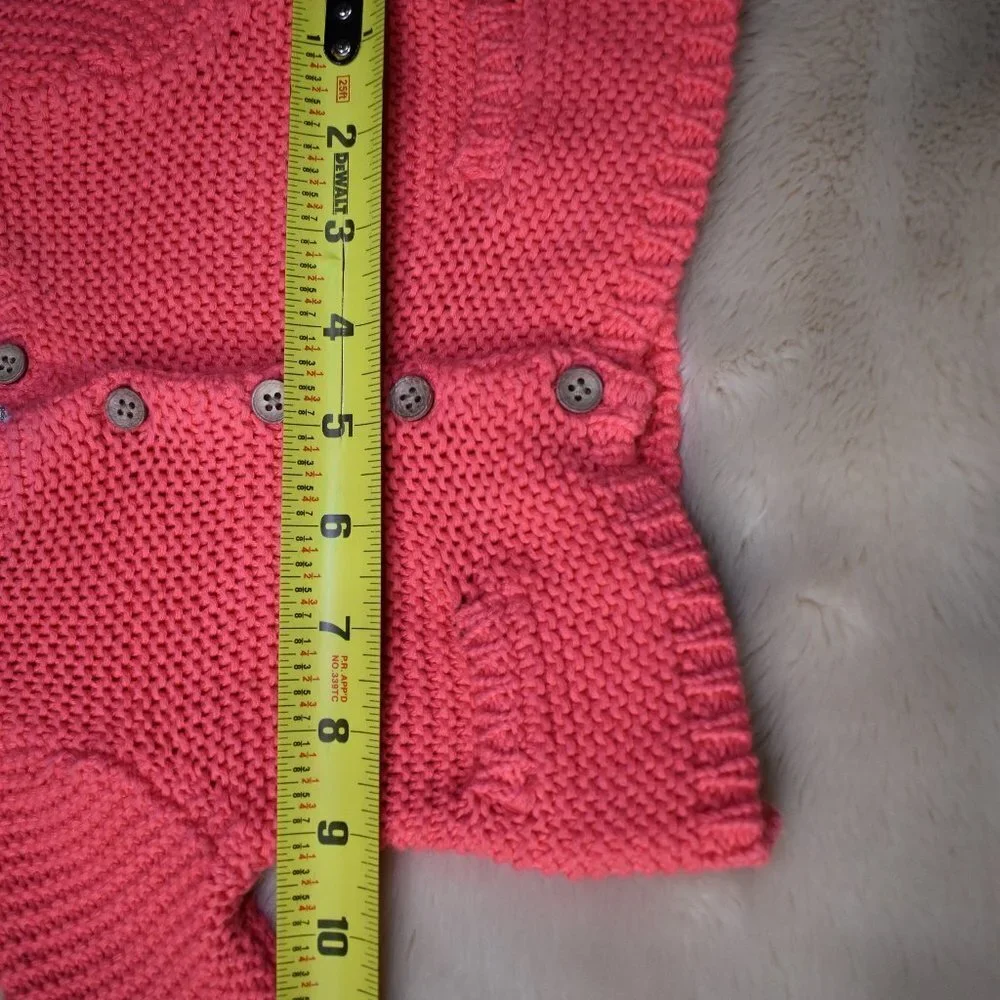 Carters Pink Button up Knit Sweater Size 6 Months